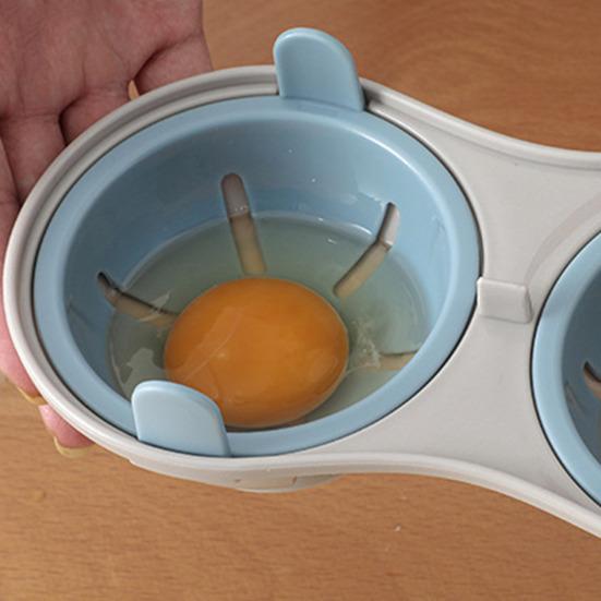 Yousheng Microwave Egg Poacher Cooker 2 Grids Egg Steamer for Boiled Eggs BPA-Free Steamed Egg Cooking Box Kitchen Gadget for Healthy Breakfasts