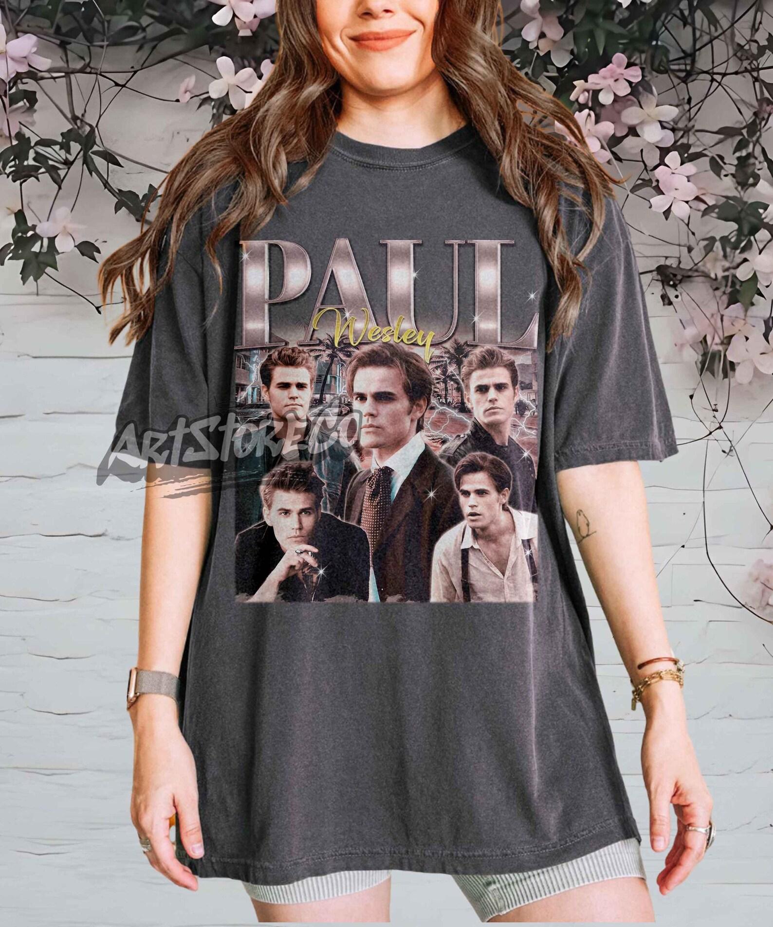 Paul Wesley Retro Graphic Tee, Vintage Inspired Apparel L