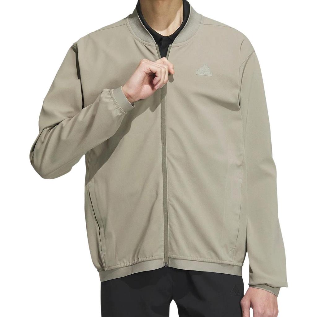 New Adidas BOMBER Jacket Men's Egg Stone Silver Gray IS4956