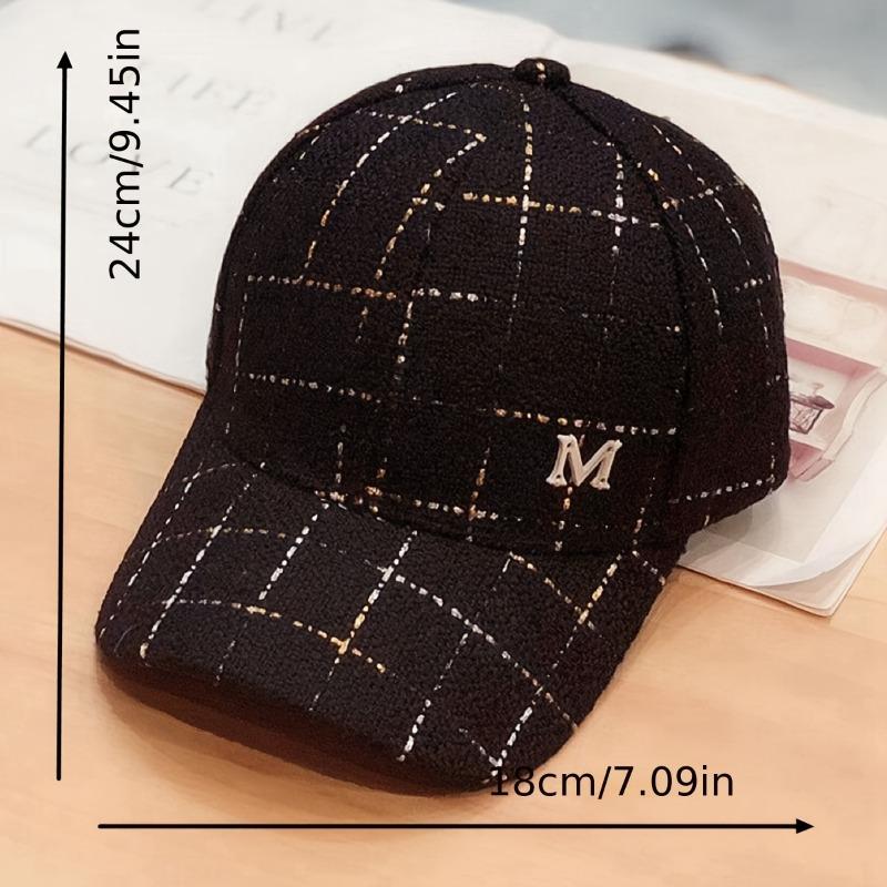 1pc Women'S Fabric White Letter Casual Cute Baseball Cap Suitable for Travel
