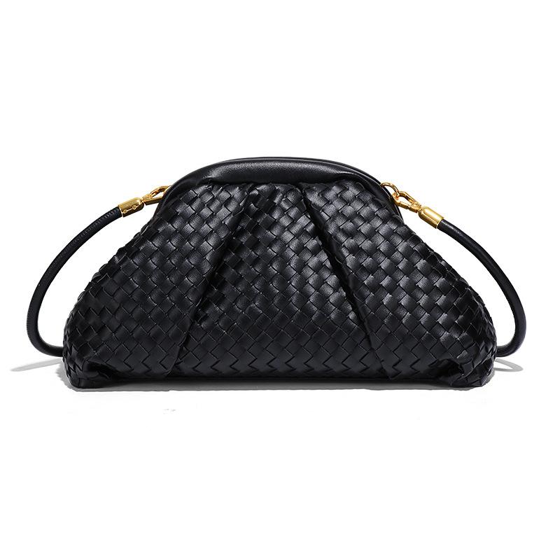 Logo Labeling Hand-woven Bag Cloud Bag Fashion Shoulder Messenger Bag New Women's Shell Bag