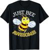 Just Bee Awesome Cute Cartoon Graphic Tee Soft Cotton Casual TShirt for Men