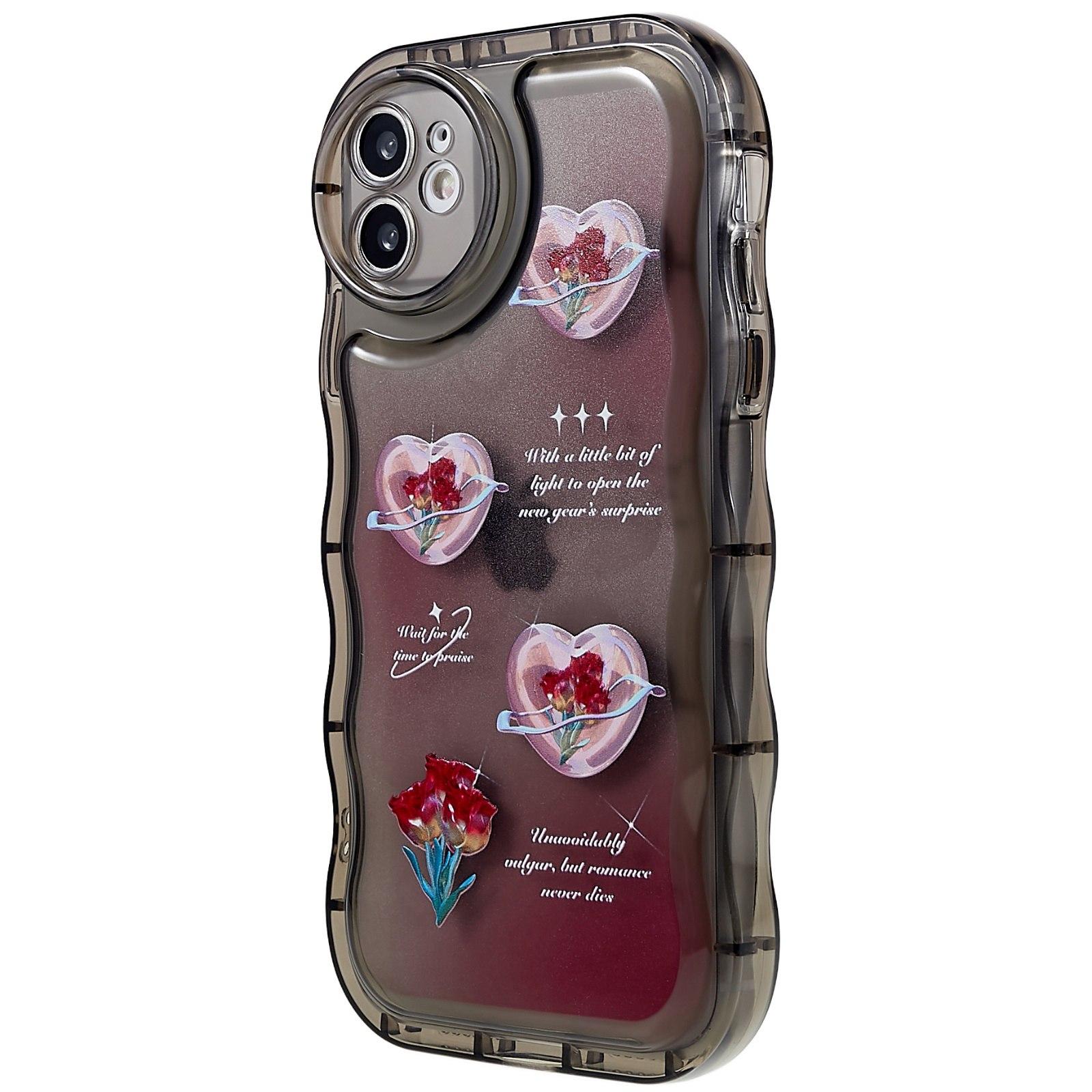 

For iPhone 11 6.1 inch Wave-shaped Edge Pattern Printed Protector Anti-shock Soft TPU Phone Case Cover A