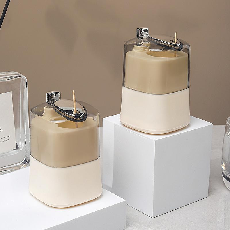 Creative Toothpick Holders Automatic Pop-Up Toothpick Storage Organizers Restaurant Toothpick Box Living Room Table Decoration