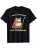 Lustiges Rohr für Unsinn Frosch Grafik T-Shirt Atmungsaktives Baumwoll T-Shirt Unisex