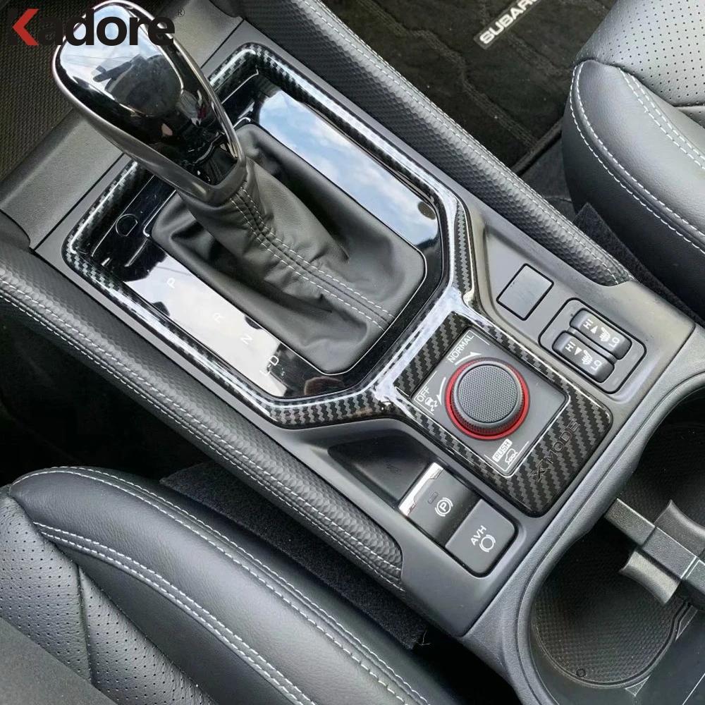For Subaru Forester SK 2018 Carbon Fiber Car Center Console Gear Shift Box Panel Cover Trim Interior Accessories