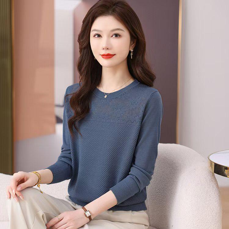 Stylish Women's Thin Round Neck Wool Sweater - Long Sleeve, Knitted, Spring Fashion Hot Seller