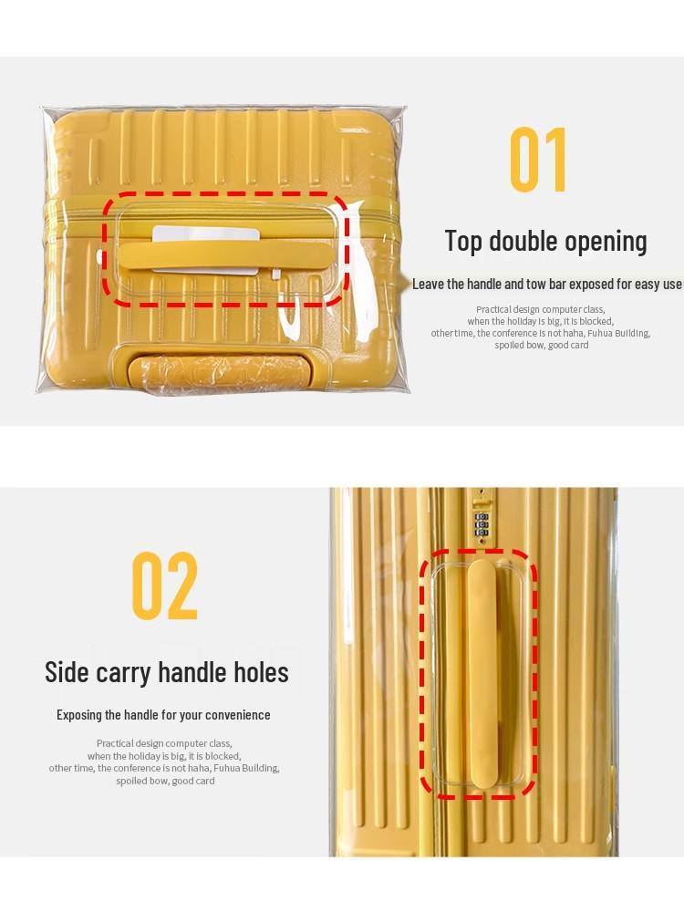 Transparent Waterproof PVC Luggage Protector for Trolley Suitcases - Wear-Resistant and Dust-Proof