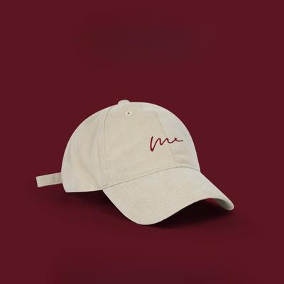 New Big Headed Baseball Cap Men's Japanese and Korean Version Letters Casual Fashion Retro Baseball Cap Women