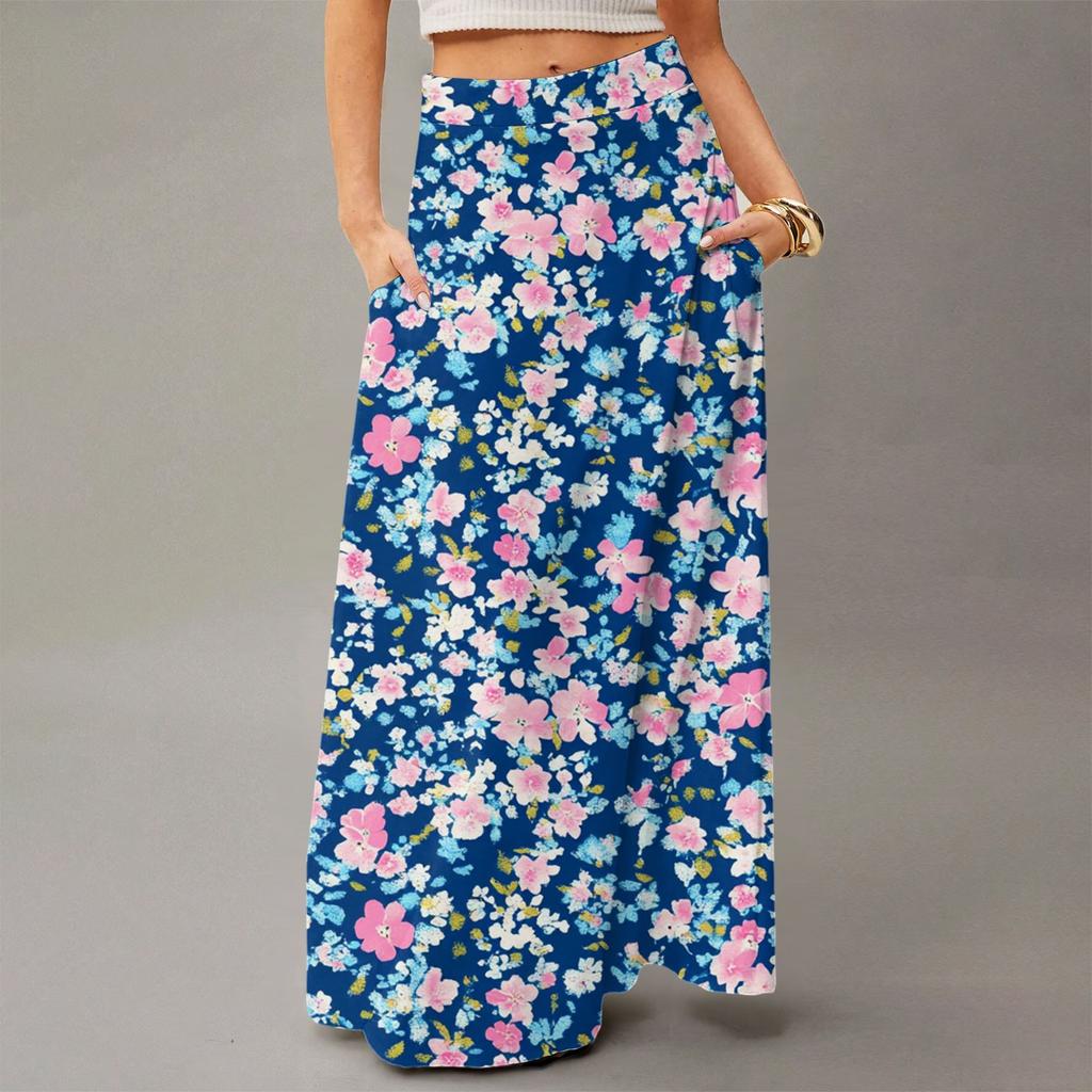 Women's Flowing Maxi Dress Regular Casual Summer Floral Print Bohemian  Skirt