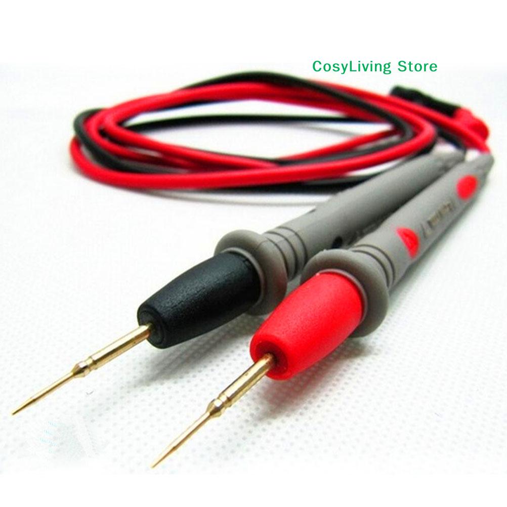 2Pcs 1 Red + 1 Black Universal Digital Multimeter Multi Meter Test Lead Probe Wire Pen Cable