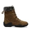 Men's everyday outdoor cotton boots, snow boots, hiking boots with fleece lining, warm high-top lace-up, waterproof upper