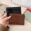 Multiple Slots Rivet Card Holder Ultra Thin Coin Purse  Storage Solution