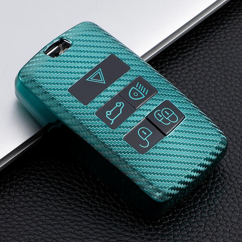 2022 Range Rover TPU Black Rubber Carbon Fiber Key Case