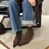 Suding Family! Giant Foreign Style~ Pointed Short Boots Women's Autumn New Kitten and Short Boots High Heel Temperament Thin Boots