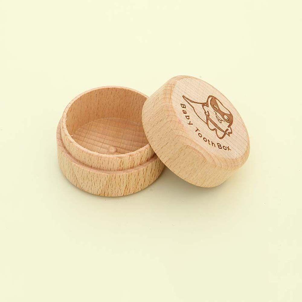 Baby Teeth Save Milk Teeth Organizer Wooden Deciduous Tooth Case Tooth Fairy Box  Birthday Gift