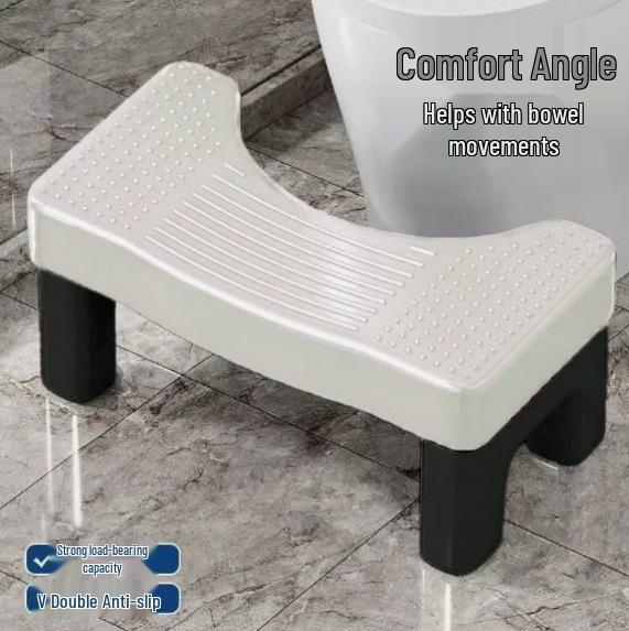 Extra Thick Toilet Squatting Stool for Adults & Children - Bathroom Footrest
