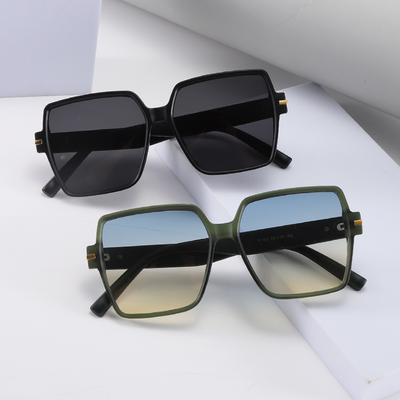 Lunettes de soleil carrées à monture large dégradée pour femmes hommes Haute Qualité Exquises Marque de Luxe Lunettes de Soleil Voyage Dame Homme Lunettes UV400