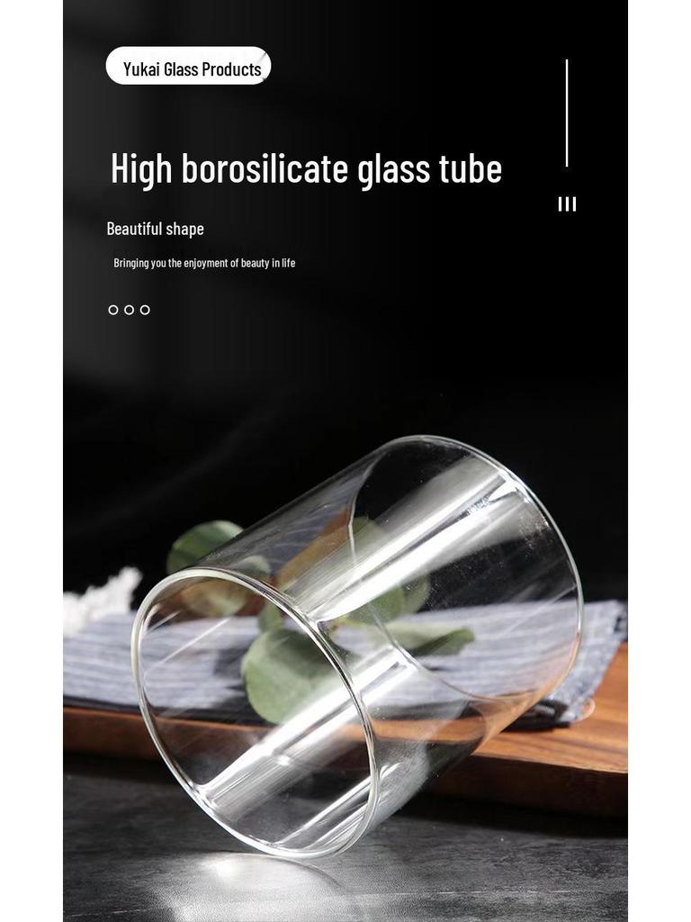 Creative Transparent Windproof Candle Cover, High-Temperature & Heat Resistant, Large Diameter Double-Through High Borosilicate Glass Tube
