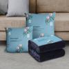 Custom Cartoon Plush Throw Pillow Blanket with Fleece Lining