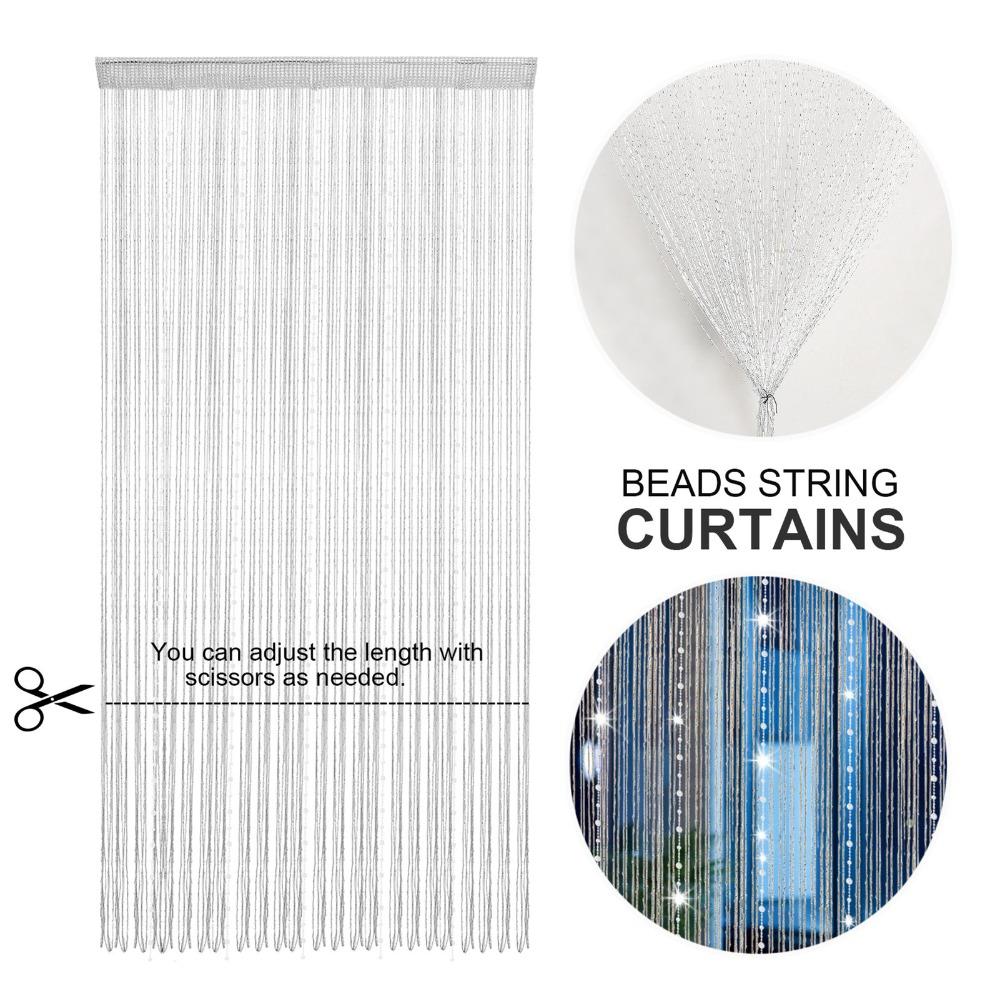 Crystal Bead String Curtain Decorative Partition Curtain Practical Beaded Curtain  Room Partition