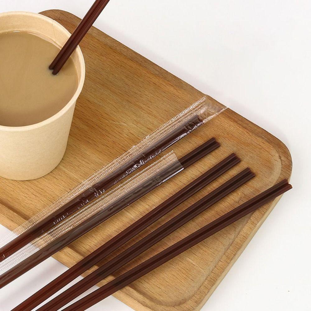 Brown Coffee Straw Anti-scalding Drinking Straw Commercial Coffee Stirring Stick  Party