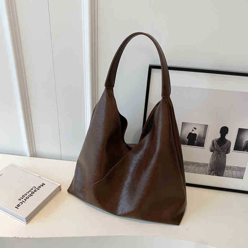 Tote Bag Large Bag Large Capacity Single Shoulder Underarm Casual Soft Surface Women'S Bag Luggage