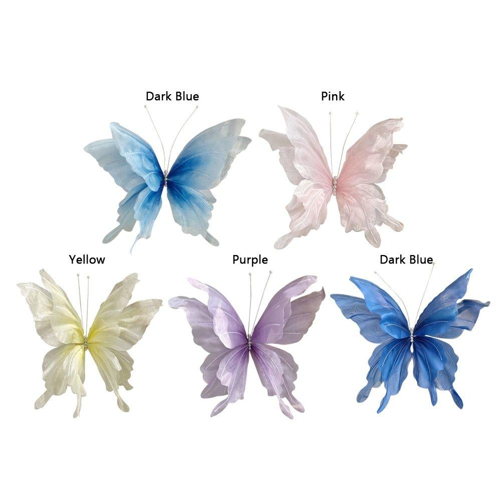 Large Size Simulated Butterfly Giant Size 3D Design 3D Silk Butterfly Silk Material Finished Products Artificial Butterfly