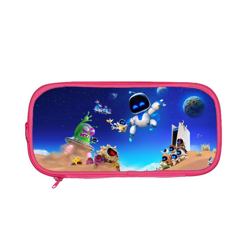 Astro Bot Themed Space Robot Double Layer Pen Pouch For Students And Young Creatives