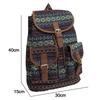 Fashion Ethnic Style Shoulders Backpack Adjustable Strap Large Capacity Kids Schoolbag Casual Plaid Travel Rucksack