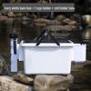 Balde de Peixe Vivo de Camada Dupla Mini Nufeng com Suporte para Vara & Copo