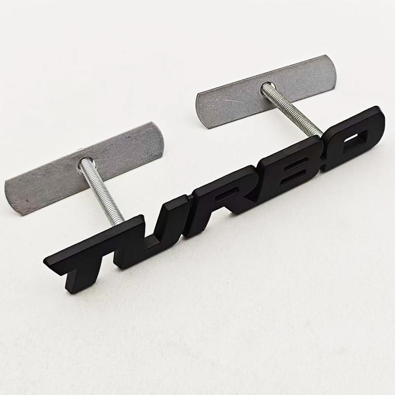 3D Metal Car Sticker Logo Turbo Badge Fender Side Emblem Rear Trunk Sticker Decals Auto Turbo Universal Accessories