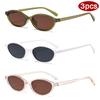 Protective Glasses 3pcs New Fashion Small Frame Oval Sunglasses Female Simple Style UV400 Glasses Colorful Lens Sun Glasses