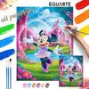 Oil Painting DIY Digital Painting Minnie Mouse Castle Bubble Landscape HandPainted Living Room Entryway Wall Art.