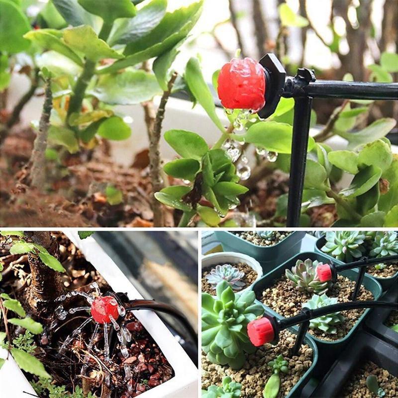 10/50/100 PCS /set Sprinkler Garden Irrigation Microfluidic Drip Irrigation Nozzle Adjustable Drop Head