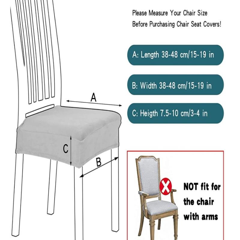 Square Shape Pu Leather Chair Cover Oil-Resistant Pu Leather Waterproof Seat Protectors Anti-Dirty Protection Removable