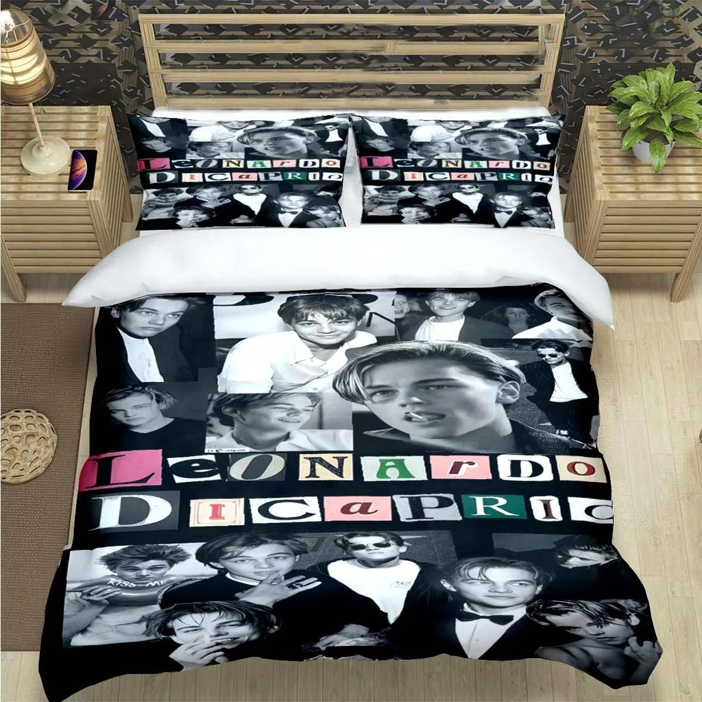 Comforter Famous Actor L-Leonardo Dicaprio Print Bedding Sets Bed Supplies Set Bed Comforter Set Bedding Set Luxury Gift