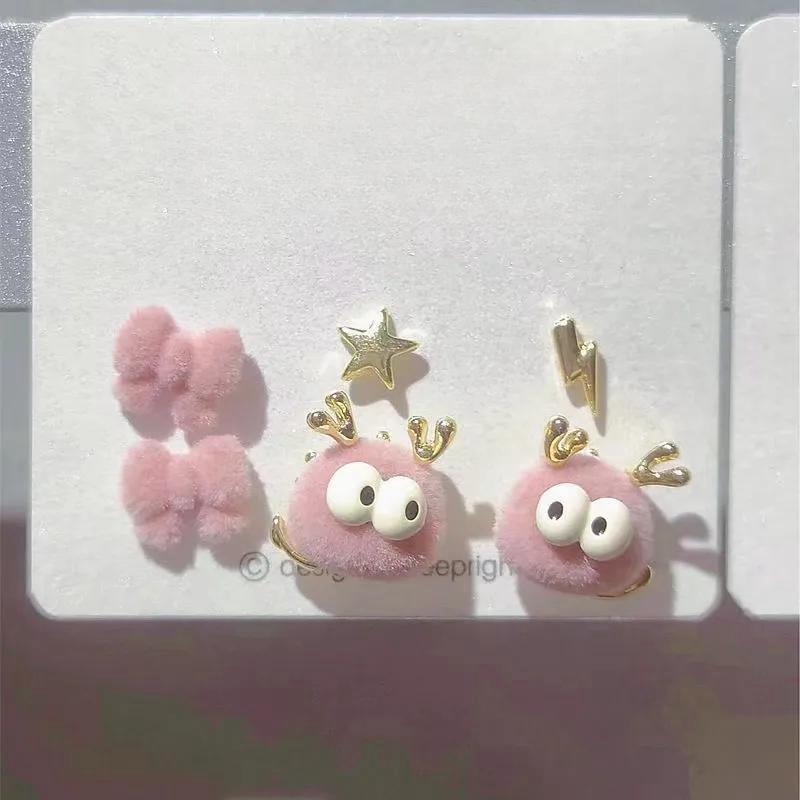 

Модный, минималистичный, милый, глупый и милый комплект сережек-монстров, ювелирный подарок