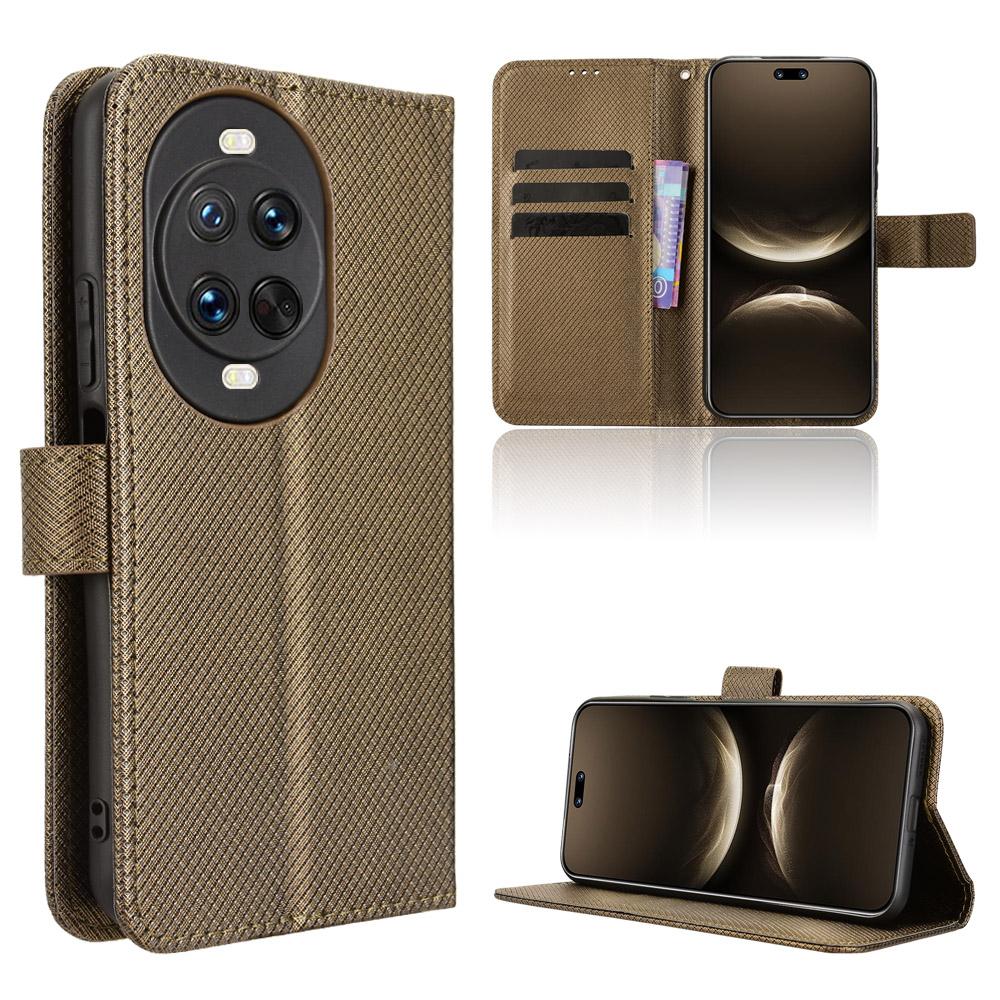 For Huawei nova 14 Pro 5G Leather Wallet Case with Strap Diamond Texture Phone Cover