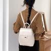 Damen Herbst Winter Mini Klappen Rucksack Weiblich Ins Student PU Leder Pendler Umhängetasche Reise Rucksack Schwarz Rucksack Bolsas