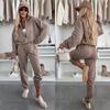2026 Nouvelle Mode Ensemble Lounge 2 Pièces pour Femmes : Sweat à Capuche Décontracté à Fermeture Éclair avec Pantalon à Taille Élastique