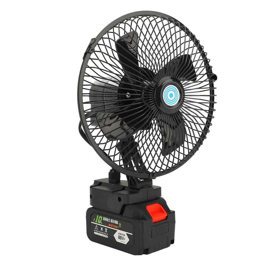 Industrial Fan 8 Inch 2 Speeds 21V Lithium Battery Powered Fan for Camping Fishing Worksite
