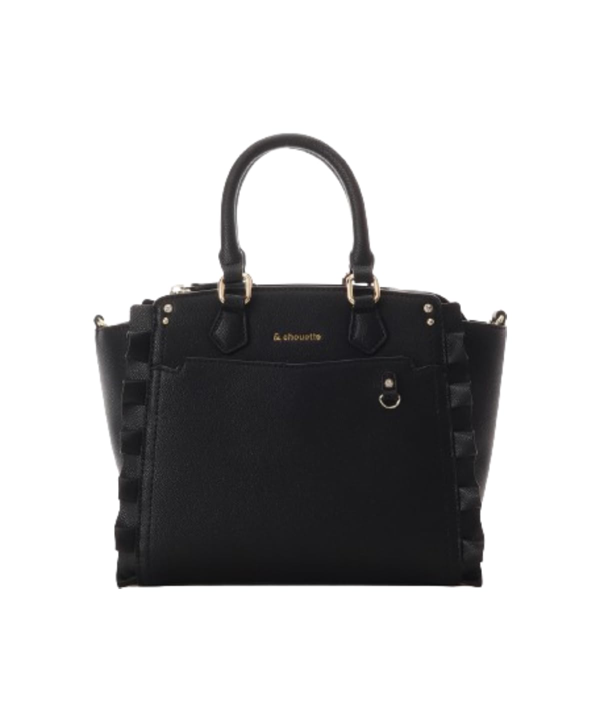 

Handbag Plush bag with clear pocket for women [And Chouette] [Official] Oshigoto Bag чорний