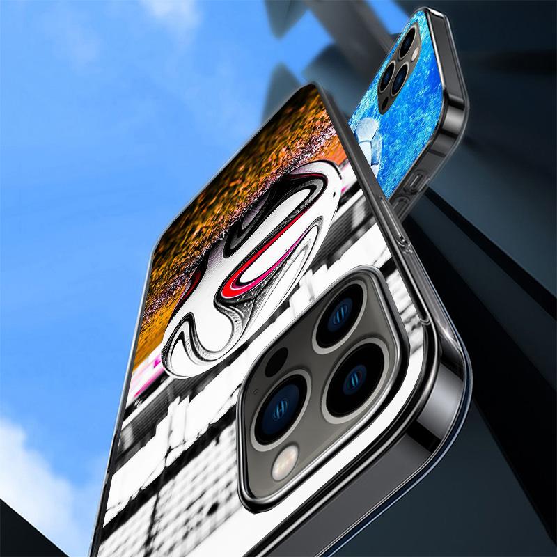 Football Soccer Ball Design Phone Case For iPhone 17 Air 16 Pro Max 16E 15 + 14 Plus 11 12 13 Mini 7 8 SE Gift Print Cover Funda
