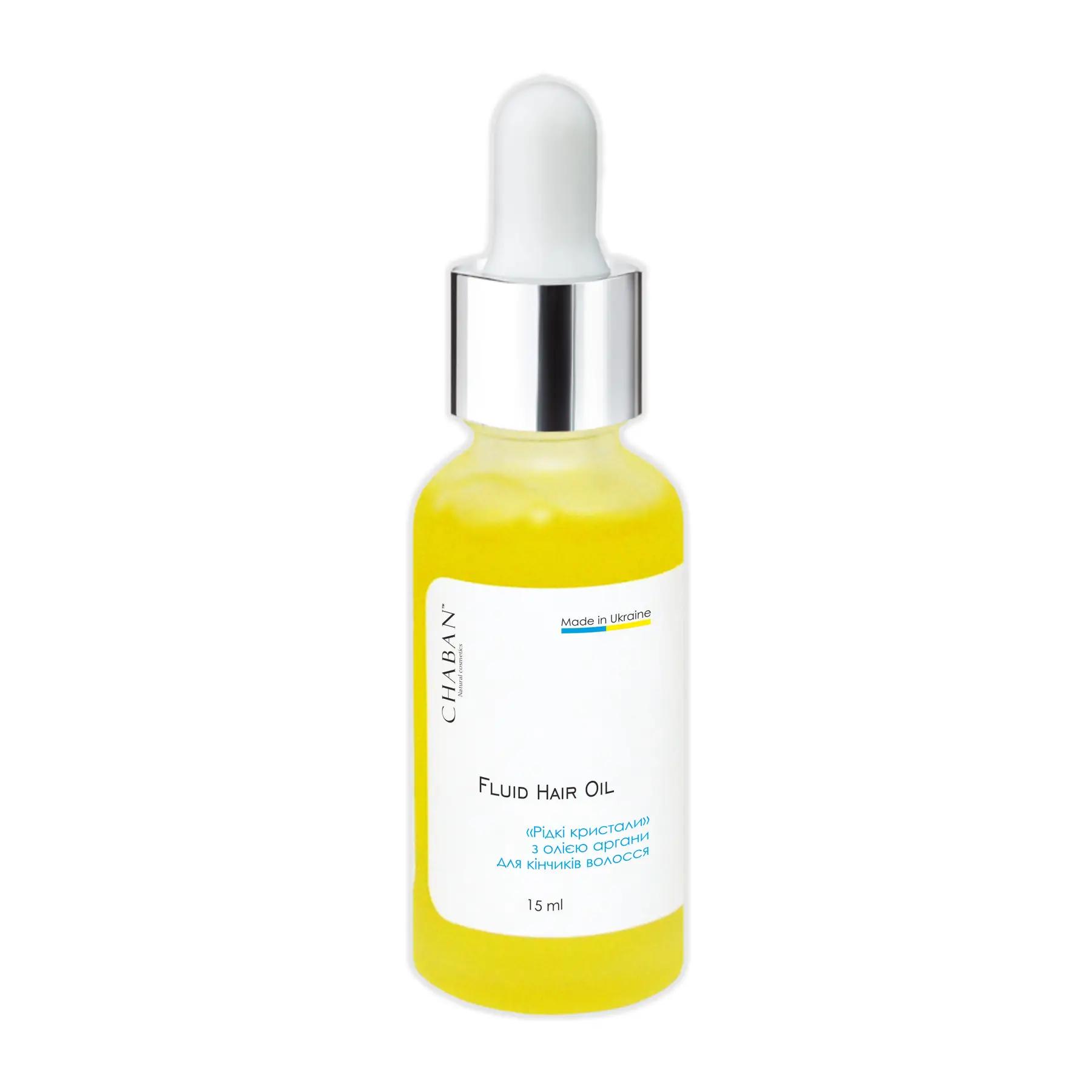 

Масляний флюїд для кінчиків волосся Рідкі кристали з олією аргани Chaban 15 мл