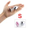 1pcs Smooth Metal Anal Plug, Buttplug, Stainless Steel+Crystal Jewelry Anal Sex Toys for Women Men