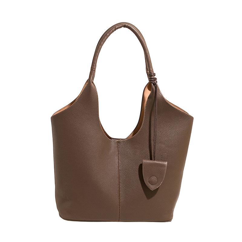Large Capacity Tote Bag, New Fashionable Versatile Bucket Bag, Shoulder Bag, Solid Color Underarm Bag.