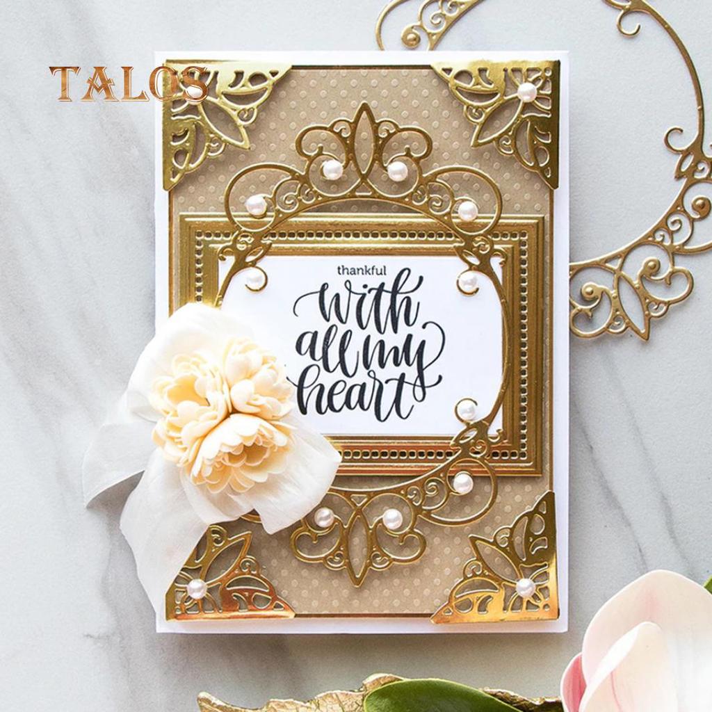 Cheap THT Frame Lace Corner Metal Cutting Dies DIY Scrapbook Paper ...