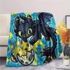 Toothless Night Fury Print Flannel Blanket, Ultra Soft High Quality All Seasons Warm Throw, Home Decor Cozy Blanket, Perfect Christmas Gift