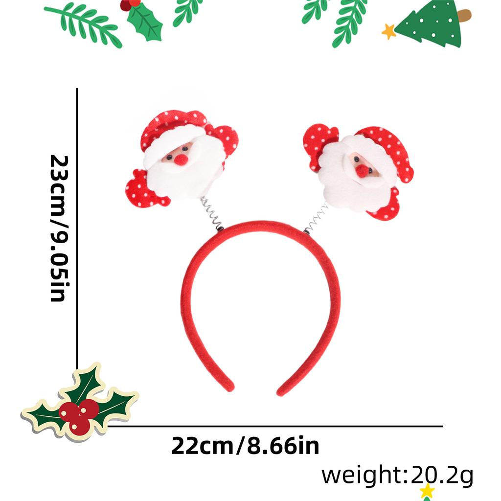 Deer Antlers Headband Long-Lasting Snowman Headband Christmas Tree Headband Glittering For Adult Christmas Parties